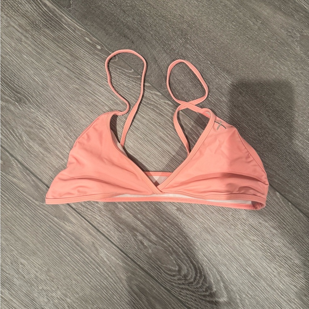 Boutine LA Coral Pink triangle bikini top